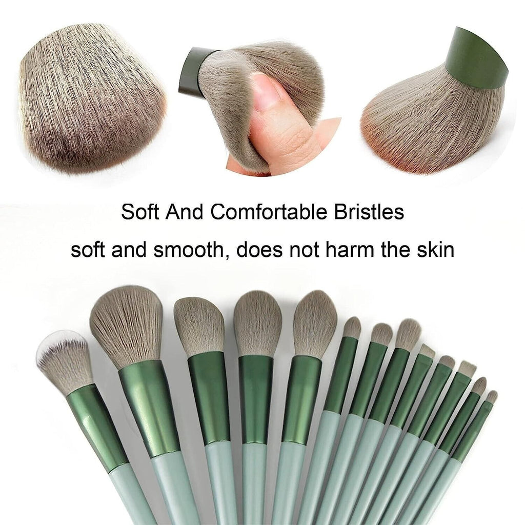 WANTER 13 Pcs Makeup Brushes Set Soft hair Loose Powder Eyeshadow Concealer Contour Eyeliner Brush Foundation Makeup Brush Beauty Cosmetic tools