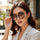 Fashion Double Bridge Retro UV 400 Protection Shades Oversized Square Pilot Sunglasses for Women