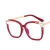 Women's Vintage Red Cat Eye Optical Frame Oversized Large Square TR 90 Frame
