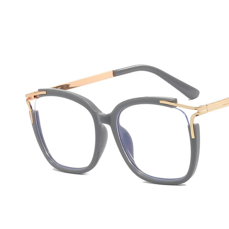Women's Vintage Red Cat Eye Optical Frame Oversized Large Square TR 90 Frame