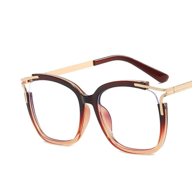 Women's Vintage Red Cat Eye Optical Frame Oversized Large Square TR 90 Frame