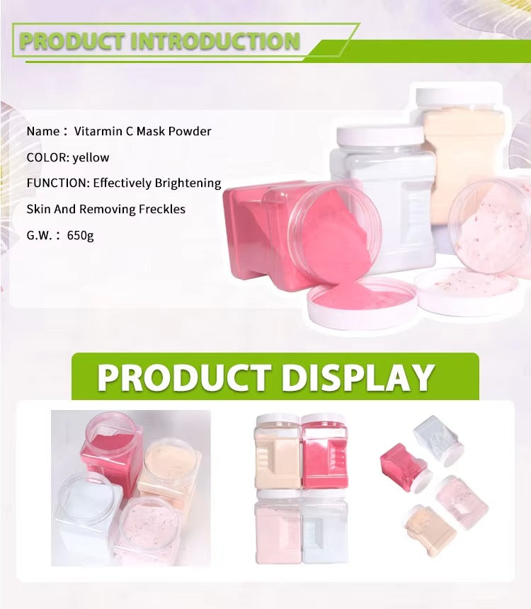 100% Natural Extract for Hydro Jelly Powder Mask Roya Sweetened Instant Whitening Face and Body Mask