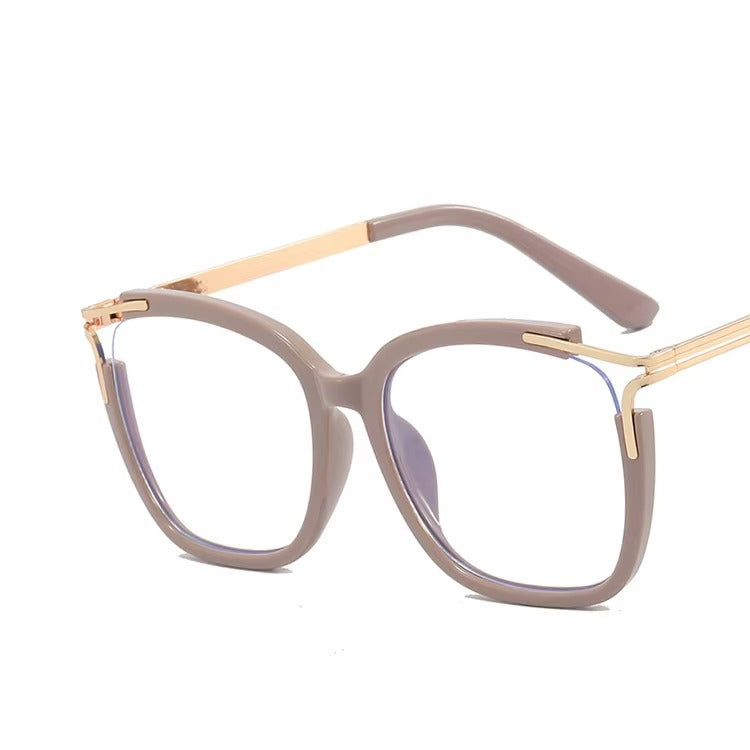 Women's Vintage Red Cat Eye Optical Frame Oversized Large Square TR 90 Frame