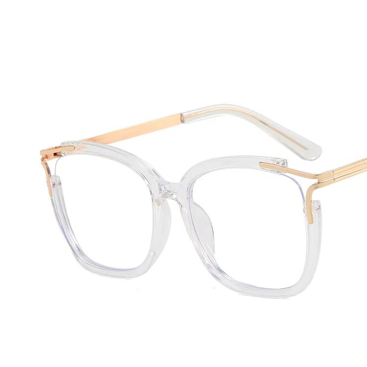 Women's Vintage Red Cat Eye Optical Frame Oversized Large Square TR 90 Frame