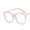 Women's Vintage Red Cat Eye Optical Frame Oversized Large Square TR 90 Frame