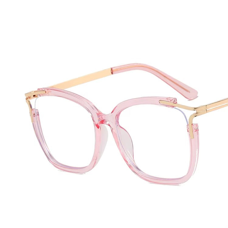 Women's Vintage Red Cat Eye Optical Frame Oversized Large Square TR 90 Frame