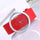 Fashion Simple Retro Ladies Sports Watch Unisex Luxury PU Transparent Hollow Quartz Casual Wrist Watch for Men