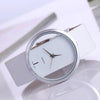 Fashion Simple Retro Ladies Sports Watch Unisex Luxury PU Transparent Hollow Quartz Casual Wrist Watch for Men