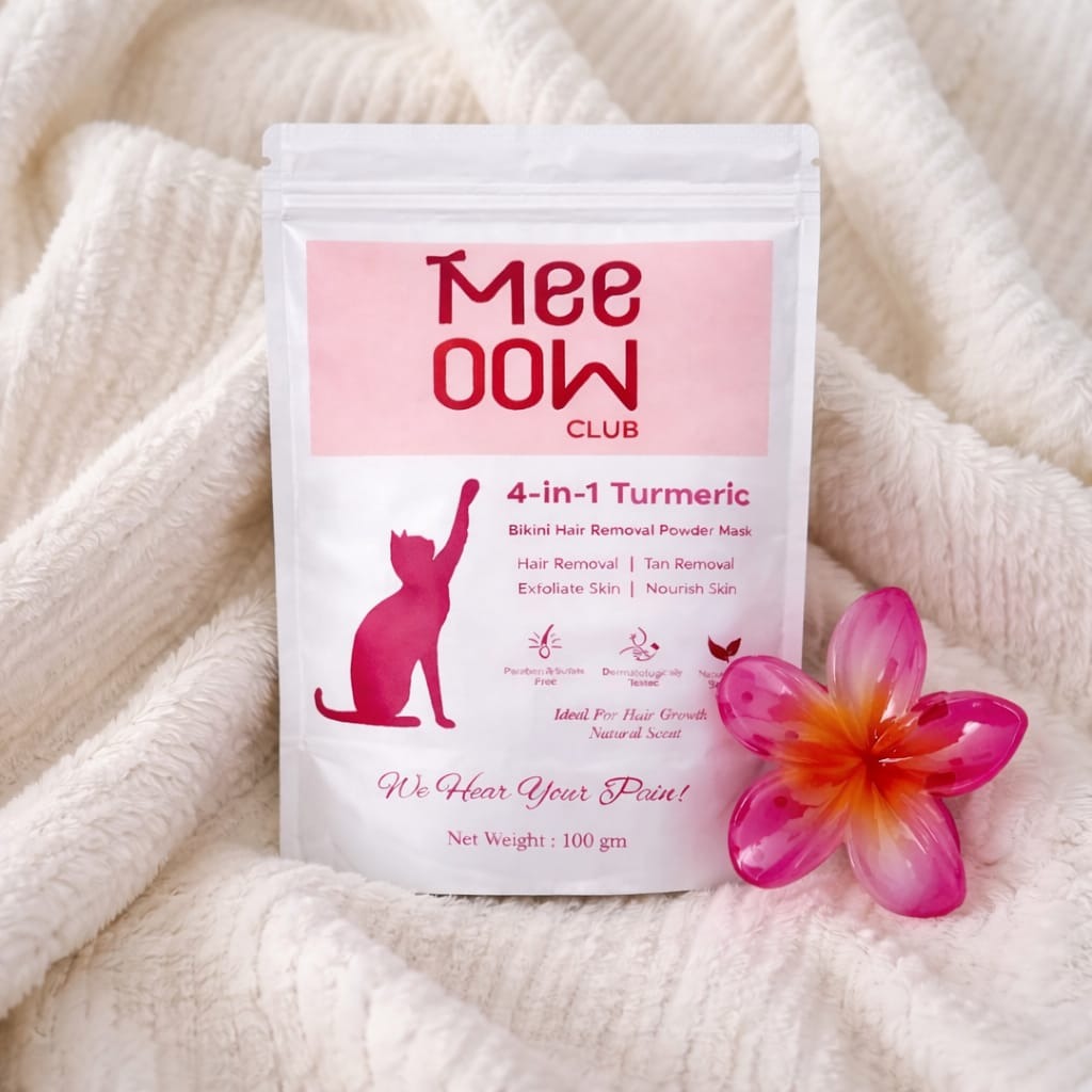 MEOOW Painless Hair Removal Powder Wax for Body Arms & Legs Polishing Skin Brightening Glow