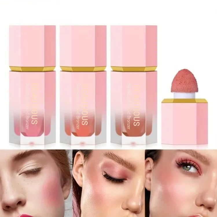 Beautious Pack of 2 combo Air Cushion Liquid Blush Natural Long Lasting Matte Cheek Liquid Blusher Makeup