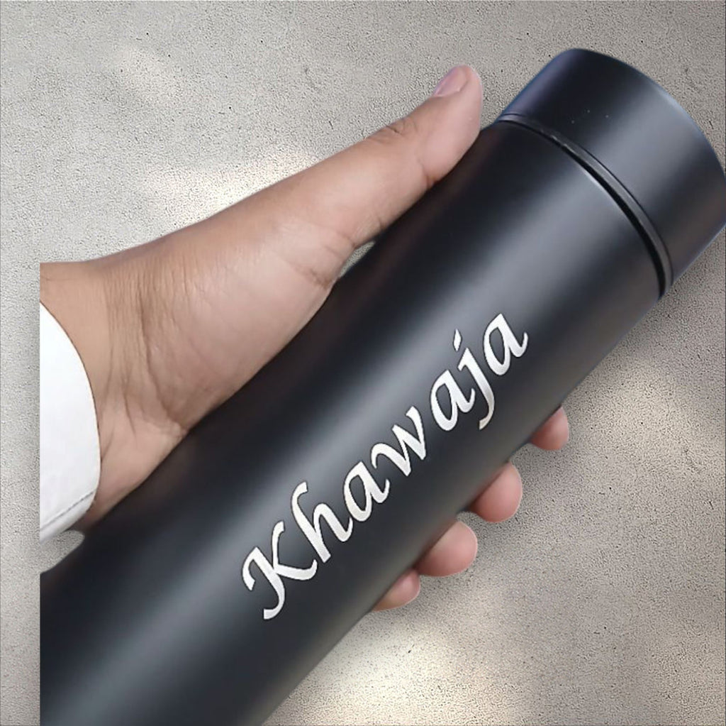 Customize Bottles with Name logo Bottle with Name Printing, Customize Vacuum Thermos Flask Bottle, Best Water Bottle, Bottle with Writing, Water Bottle for Kids, Hot and Cool Bottle, Personalised Bottle, Beautiful Tumbler Bottles, Laser Engraved Bottles