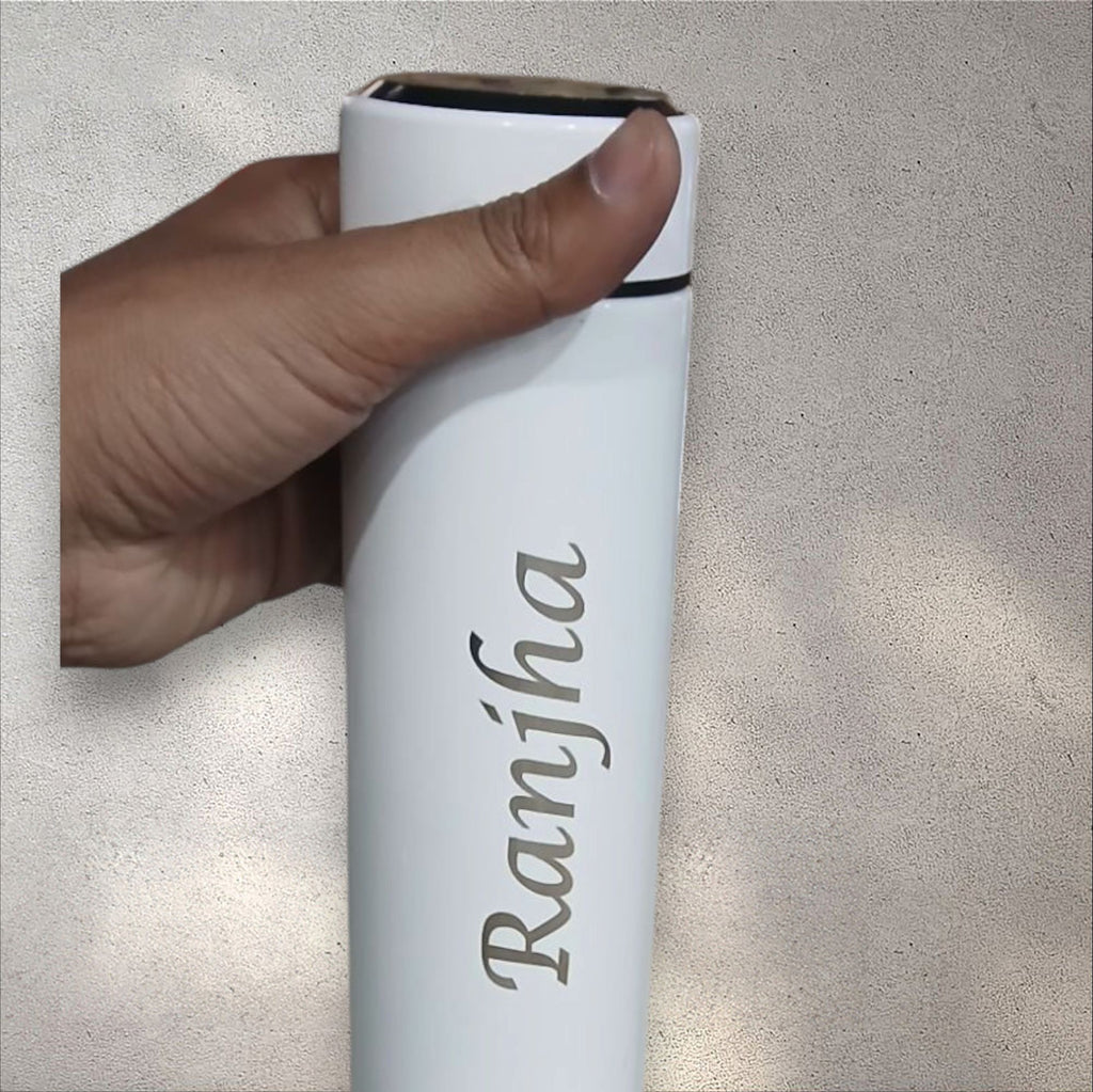 Customize Bottles with Name logo Bottle with Name Printing, Customize Vacuum Thermos Flask Bottle, Best Water Bottle, Bottle with Writing, Water Bottle for Kids, Hot and Cool Bottle, Personalised Bottle, Beautiful Tumbler Bottles, Laser Engraved Bottles