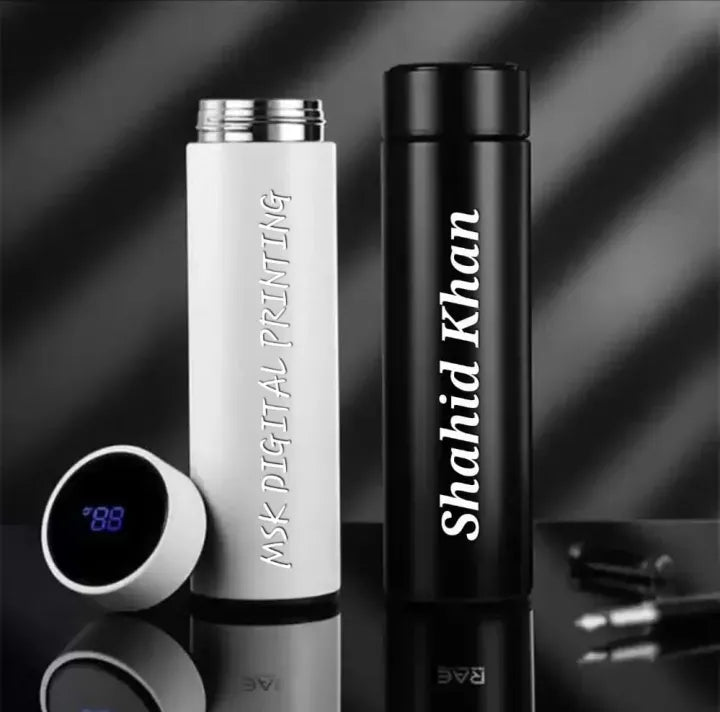 Customize Bottles with Name logo Bottle with Name Printing, Customize Vacuum Thermos Flask Bottle, Best Water Bottle, Bottle with Writing, Water Bottle for Kids, Hot and Cool Bottle, Personalised Bottle, Beautiful Tumbler Bottles, Laser Engraved Bottles