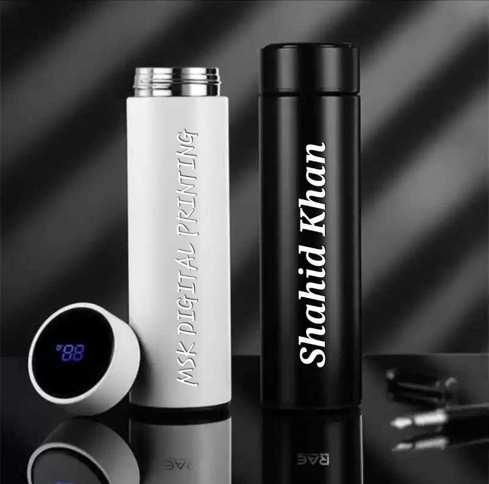 Customize Bottles with Name logo Bottle with Name Printing, Customize Vacuum Thermos Flask Bottle, Best Water Bottle, Bottle with Writing, Water Bottle for Kids, Hot and Cool Bottle, Personalised Bottle, Beautiful Tumbler Bottles, Laser Engraved Bottles